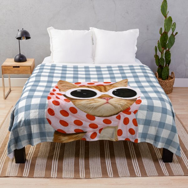 Item preview, Retro Polka Dot Cat in Sunglasses designed and sold by CyrelleLana.