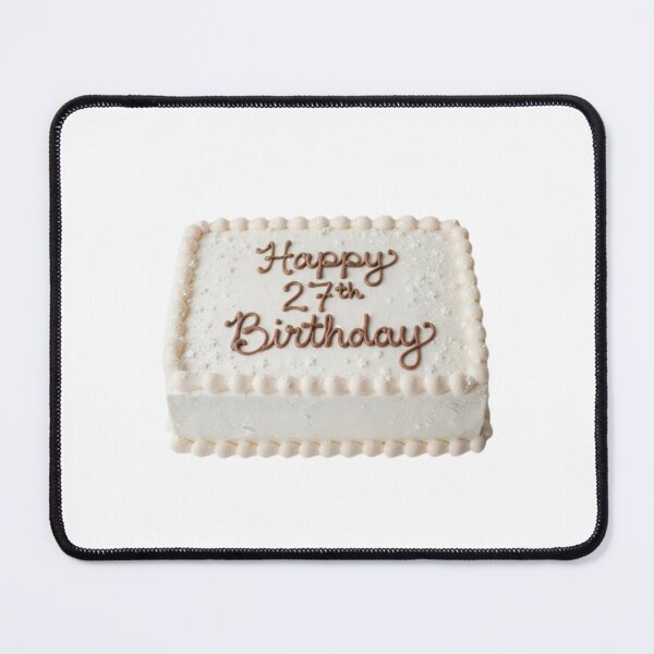 Item preview, Happy 27th birthday 27 cute adorable cake party vanilla white kawaii designed and sold by CheeseBlueprint.