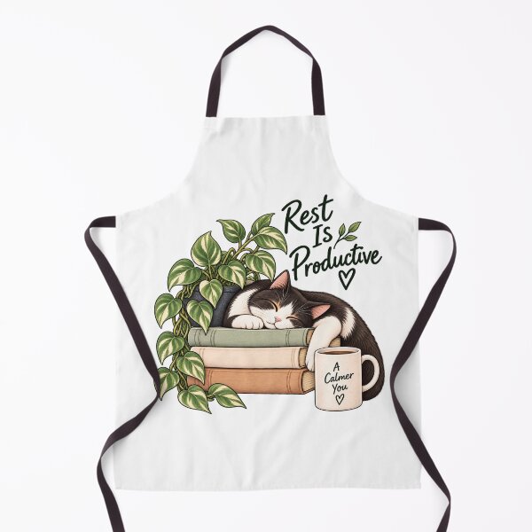Item preview, Rest Is Productive Cozy Cat Recovery Quote designed and sold by GentleRecovery.