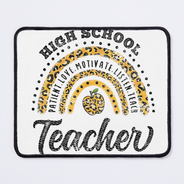 Item preview, Leopard Print High School Teacher Rainbow Vintage T-Shirt designed and sold by Cafe18.