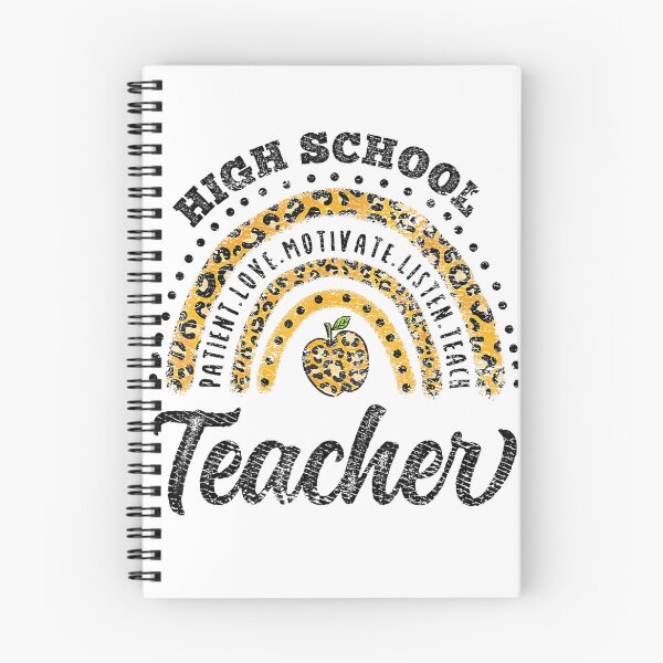 Artikelvorschau, Leopardenmuster-T-Shirt für Highschool-Lehrer, Regenbogen-Vintage-Look entworfen und verkauft von Cafe18.
