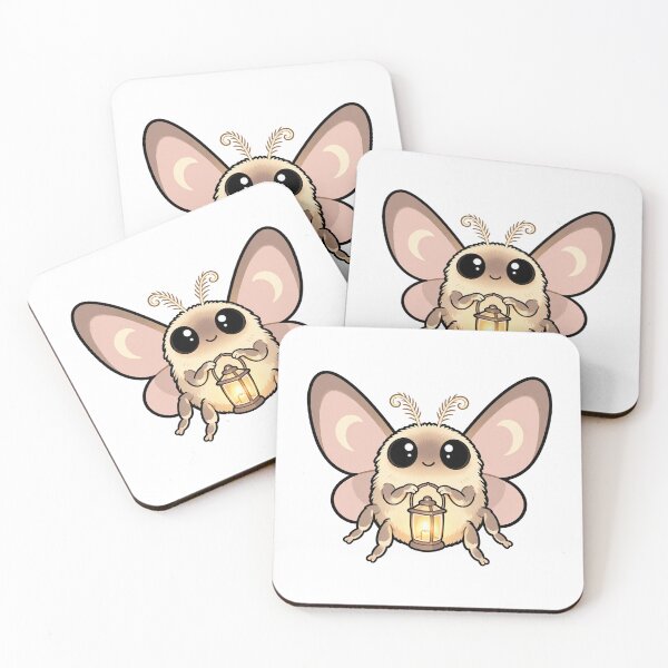 Item preview, Cute Fuzzy Moth Holding A Tiny Lantern designed and sold by The Mellonaire.