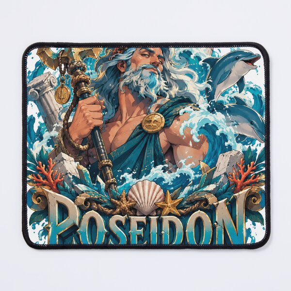 Item preview, Poseidon, Lord of the Tides and Dolphins designed and sold by MarlicShop.