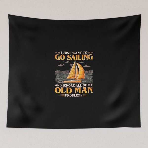 Item preview, Go Sailing Ignore Problems Sailboat Nautical Retro Art designed and sold by buliktikiniry.