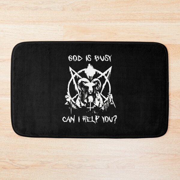 Item preview, God is Busy Can I Help You Ram Pentagram Inverted designed and sold by mazormhparri.