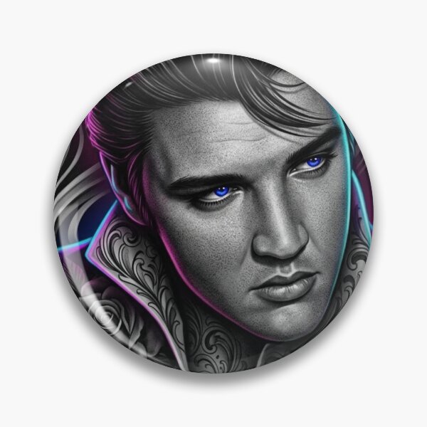 Item preview, Elvis Presley with Neon Accents designed and sold by kiwiartyfarty.