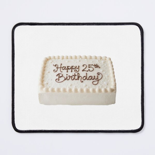Item preview, Happy 25th birthday 25 cute adorable cake party vanilla white kawaii designed and sold by CheeseBlueprint.