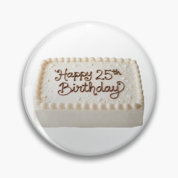 Item preview, Happy 25th birthday 25 cute adorable cake party vanilla white kawaii designed and sold by CheeseBlueprint.