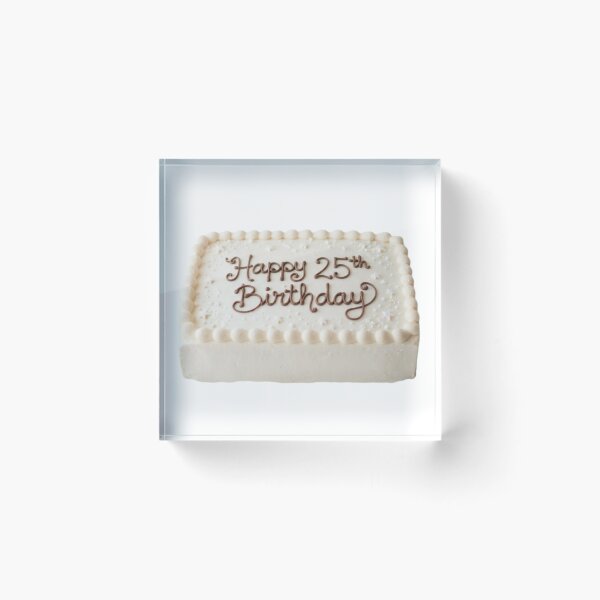 Item preview, Happy 25th birthday 25 cute adorable cake party vanilla white kawaii designed and sold by CheeseBlueprint.