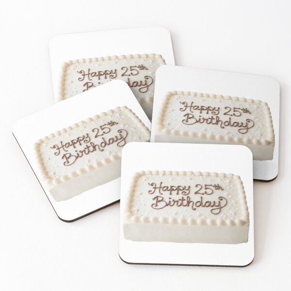 Item preview, Happy 25th birthday 25 cute adorable cake party vanilla white kawaii designed and sold by CheeseBlueprint.