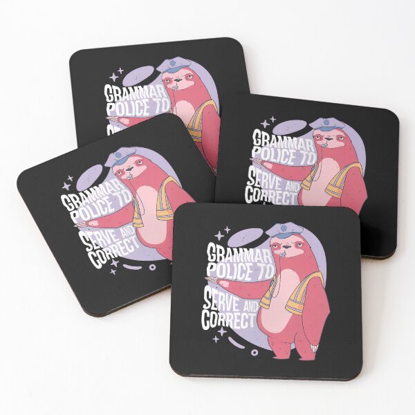 Item preview, Grammar Police Sloth To Serve And Correct Funny Pun designed and sold by gesickotschabu.
