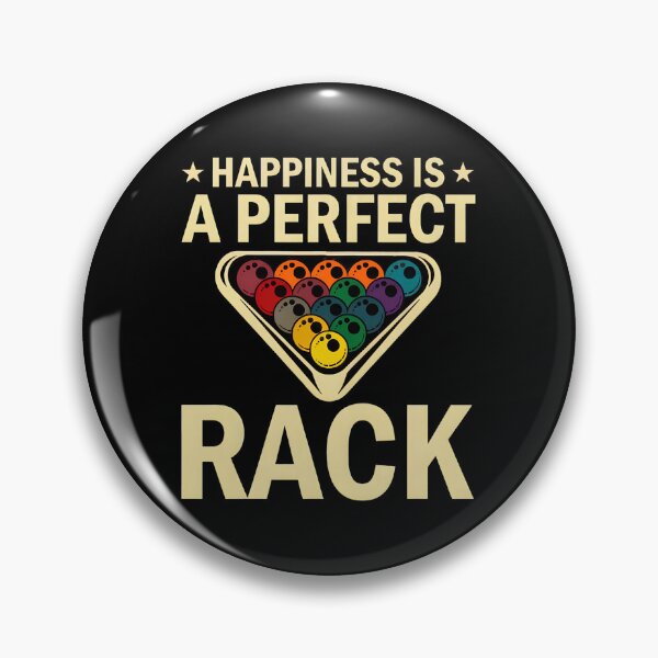 Item preview, Happiness is A Perfect Rack Billiards Humor designed and sold by buliktikiniry.