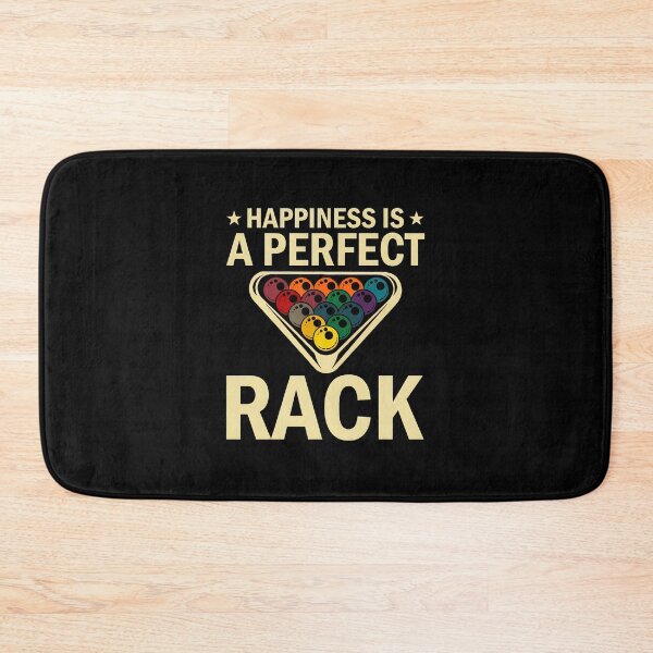 Item preview, Happiness is A Perfect Rack Billiards Humor designed and sold by buliktikiniry.
