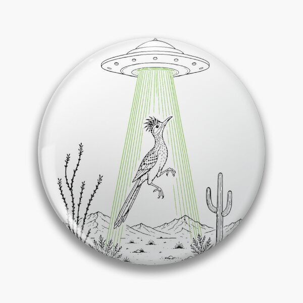 Item preview, Roadrunner And Ufo Alien Abduction Desert Science Humor  designed and sold by Strow--bary.