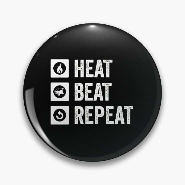 Item preview, Heat Beat Repeat Motivational Icon Design designed and sold by mazormhparri.