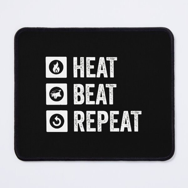 Item preview, Heat Beat Repeat Motivational Icon Design designed and sold by mazormhparri.
