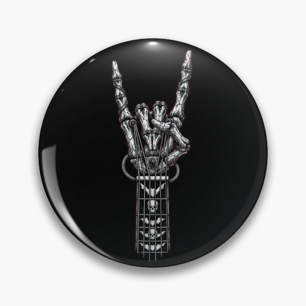 Item preview, Skeleton Hand Rock On Guitar Horns Heavy Metal designed and sold by CF_VintageDesign.