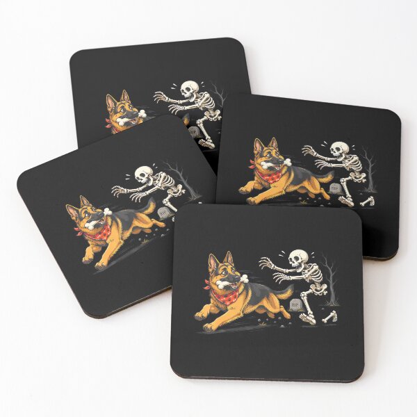 Item preview, German Shepherd Stealing Bone Halloween Dog Design designed and sold by jerrimisty889.