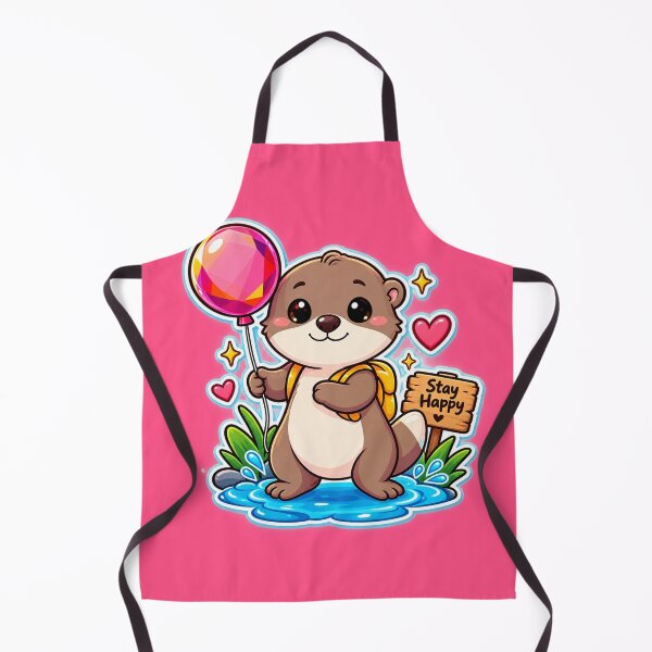 Item preview, Cute Otter with Pink Balloon designed and sold by Hari Arts.