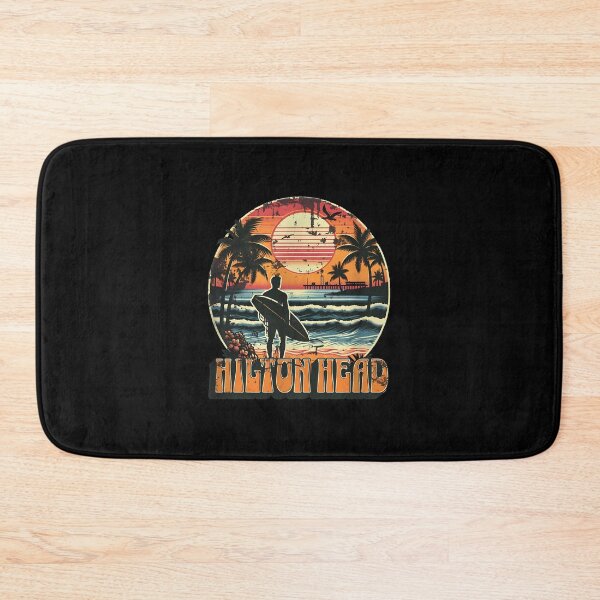 Item preview, Hilton Head Retro Sunset Beach Surfer Graphic Art designed and sold by mazormhparri.