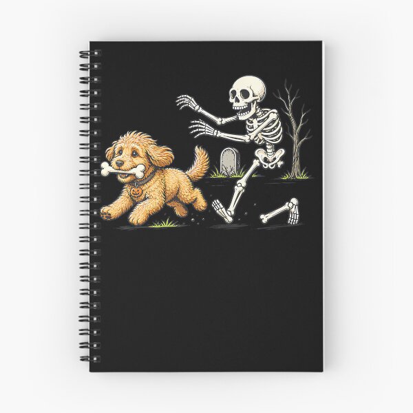 Item preview, Funny Goldendoodle Stealing Bone Halloween Design designed and sold by cruddenstroud23.