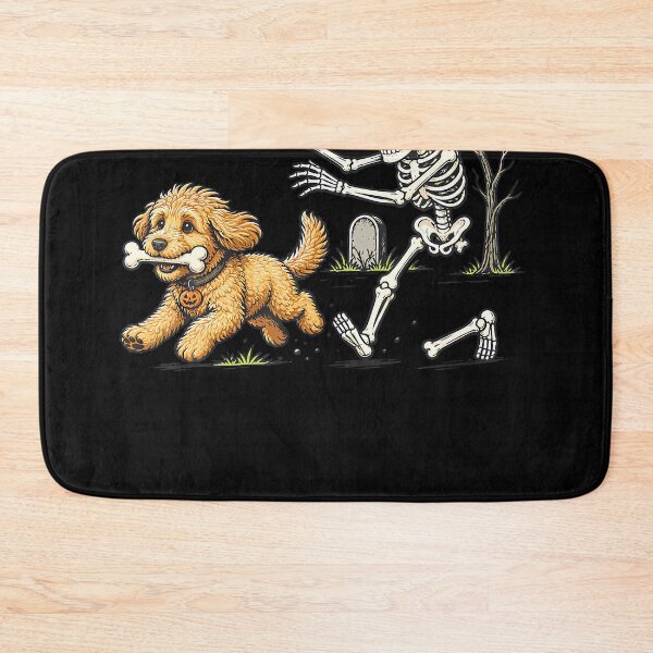 Item preview, Funny Goldendoodle Stealing Bone Halloween Design designed and sold by cruddenstroud23.