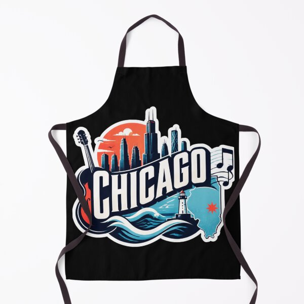 Item preview, Chicago Music Blues Great Lakes City Skyline Badge designed and sold by RDproject.