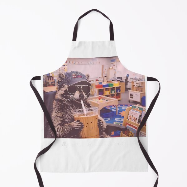 Item preview, Literally Just A Kindergarten Teacher Iced Coffee Raccoon T-Shirt designed and sold by gidget-gadget.