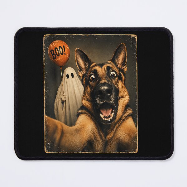 Item preview, German Shepherd Halloween Ghost Selfie Boo Design designed and sold by jerrimisty889.