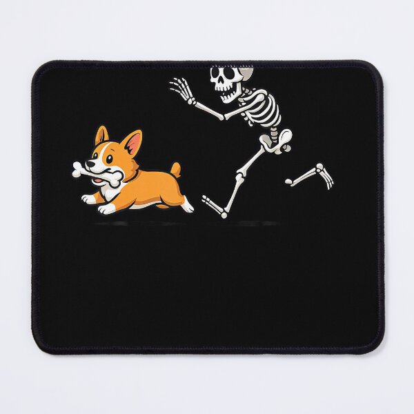 Item preview, Funny Skeleton Chasing Corgi Halloween Dog Mom Design designed and sold by cruddenstroud23.