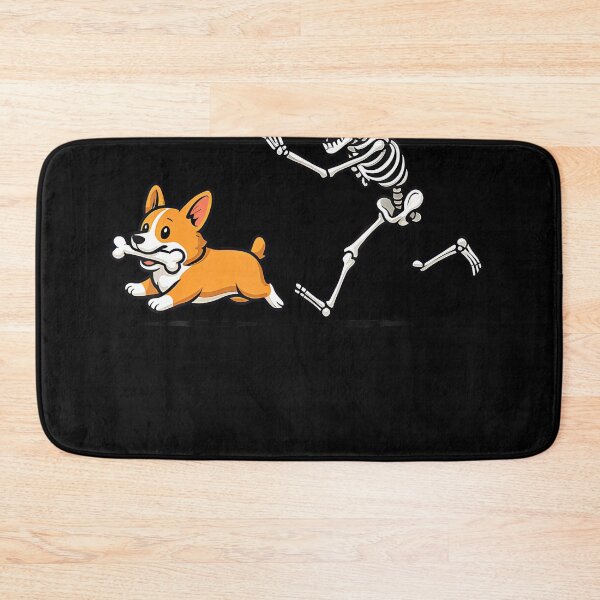 Item preview, Funny Skeleton Chasing Corgi Halloween Dog Mom Design designed and sold by cruddenstroud23.