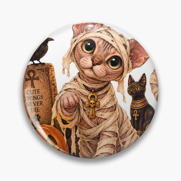 Item preview, Cute Sphynx Cat Mummy Halloween designed and sold by NoExcusesTraveller .
