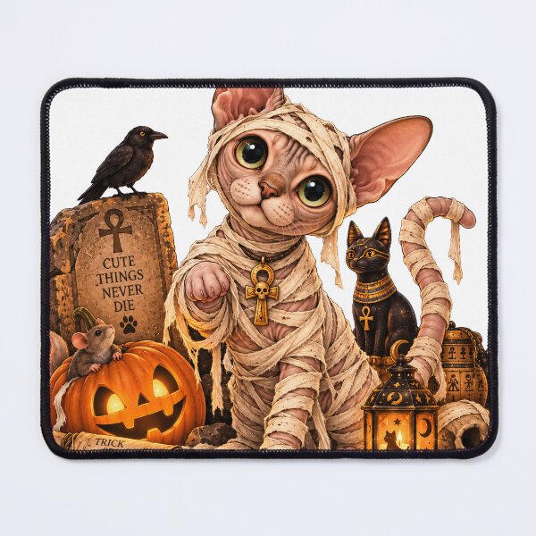 Item preview, Cute Sphynx Cat Mummy Halloween designed and sold by NoExcusesTraveller .
