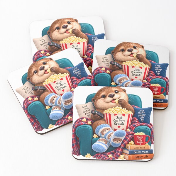 Item preview, Just One More Episode Cute Otter designed and sold by TinyWeird.