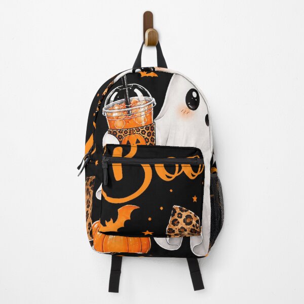 Item preview, Halloween Boo Ghost Pumpkin Coffee Leopard Design designed and sold by cruddenstroud23.