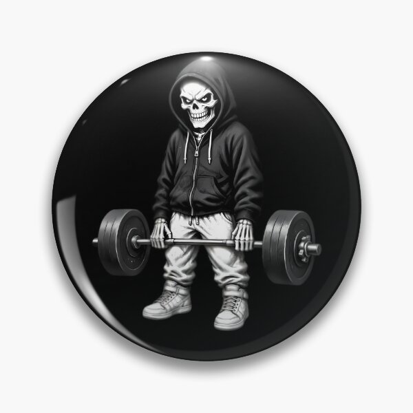 Item preview, Skeleton In Hoodie Deadlifting Barbell designed and sold by Linework Studio.