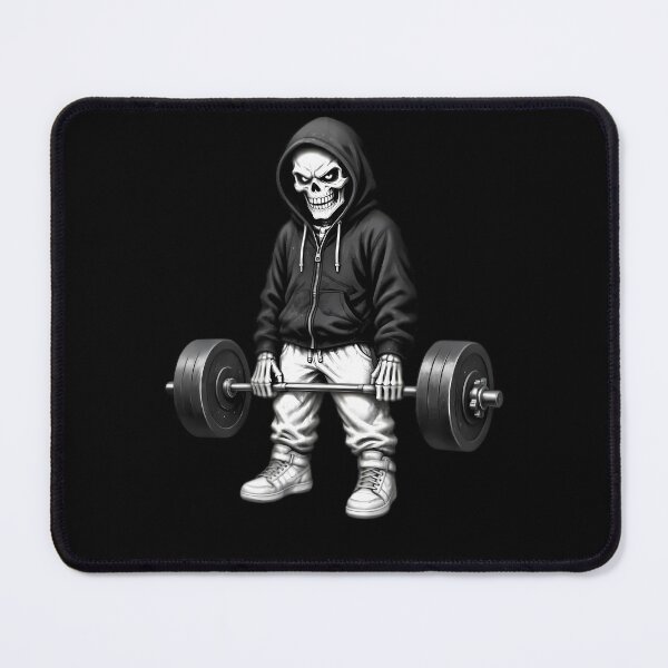 Item preview, Skeleton In Hoodie Deadlifting Barbell designed and sold by Linework Studio.