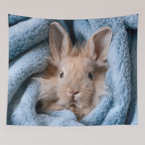 Item preview, Lionhead Rabbit in Blanket 01 designed and sold by Elisabeth Lucas.