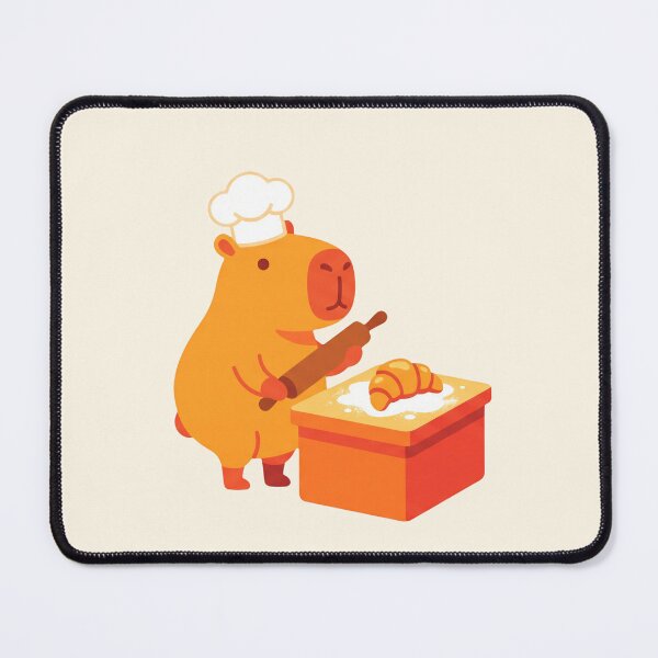 Item preview, Cute Capybara Baker Pastry Chef Croissant Art designed and sold by pattman.
