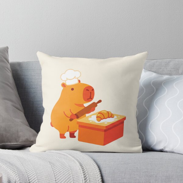 Item preview, Cute Capybara Baker Pastry Chef Croissant Art designed and sold by pattman.
