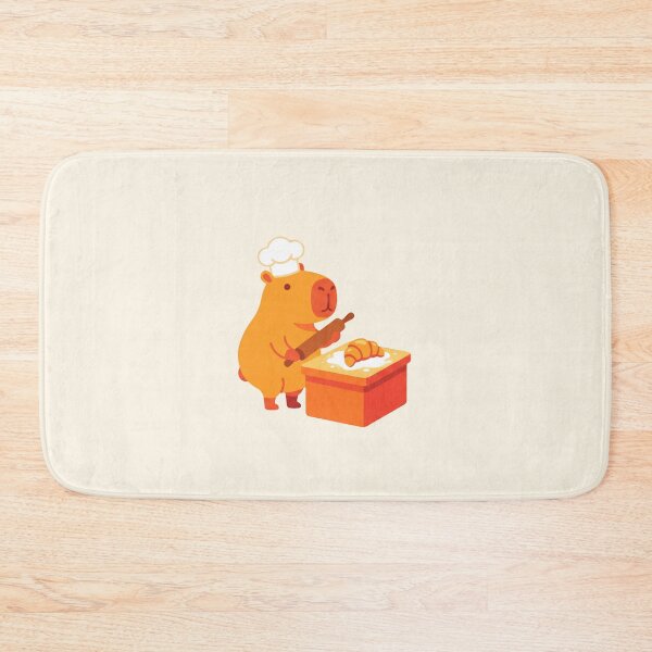 Item preview, Cute Capybara Baker Pastry Chef Croissant Art designed and sold by pattman.