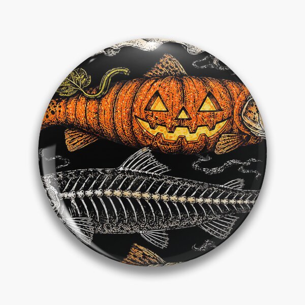 Item preview, Halloween Trout Fish Ghost Pumpkin Skeleton Mummy Design designed and sold by cruddenstroud23.