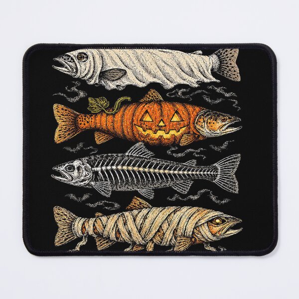 Item preview, Halloween Trout Fish Ghost Pumpkin Skeleton Mummy Design designed and sold by cruddenstroud23.