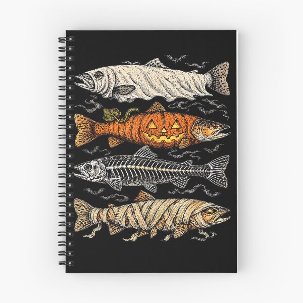 Item preview, Halloween Trout Fish Ghost Pumpkin Skeleton Mummy Design designed and sold by cruddenstroud23.