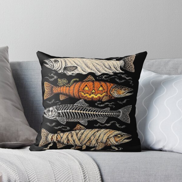 Item preview, Halloween Trout Fish Ghost Pumpkin Skeleton Mummy Design designed and sold by cruddenstroud23.