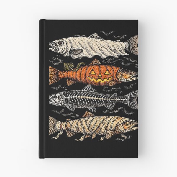 Item preview, Halloween Trout Fish Ghost Pumpkin Skeleton Mummy Design designed and sold by cruddenstroud23.