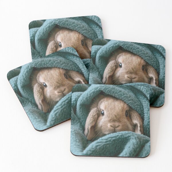 Item preview, Mini Lop Rabbit in Blanket 01 designed and sold by Elisabeth Lucas.