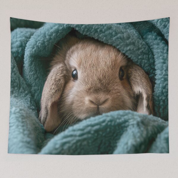 Item preview, Mini Lop Rabbit in Blanket 01 designed and sold by Elisabeth Lucas.
