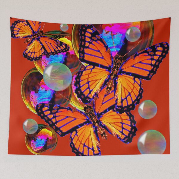 Item preview, CUMIN COLOR SOAP BUBBLES  & MONARCH BUTTERFLIES designed and sold by sharlesart.