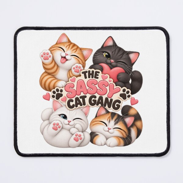 Item preview, The Sassy Cat Gang Cute Funny Cat designed and sold by an-items.